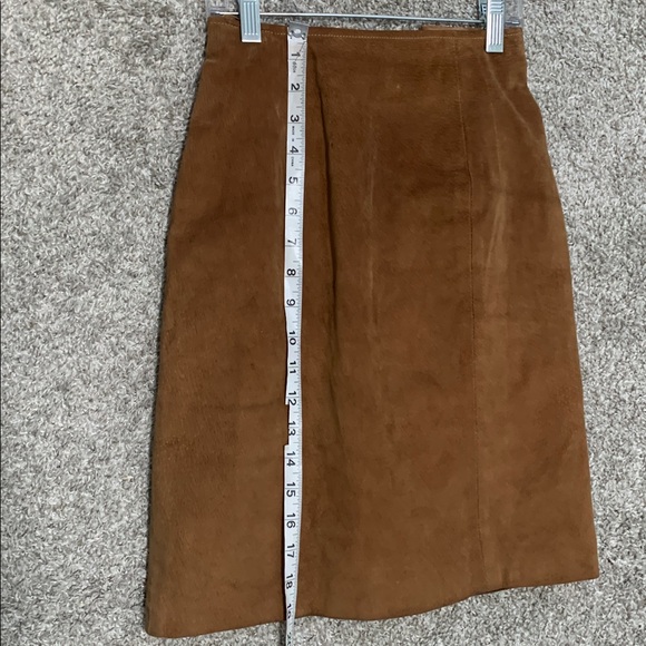 Leather by Wilsons Tan Genuine Leather Pencil Skirt Size 2 - Picture 6 of 8